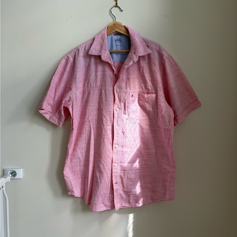Izod Pink Casual Button Down Shirt
